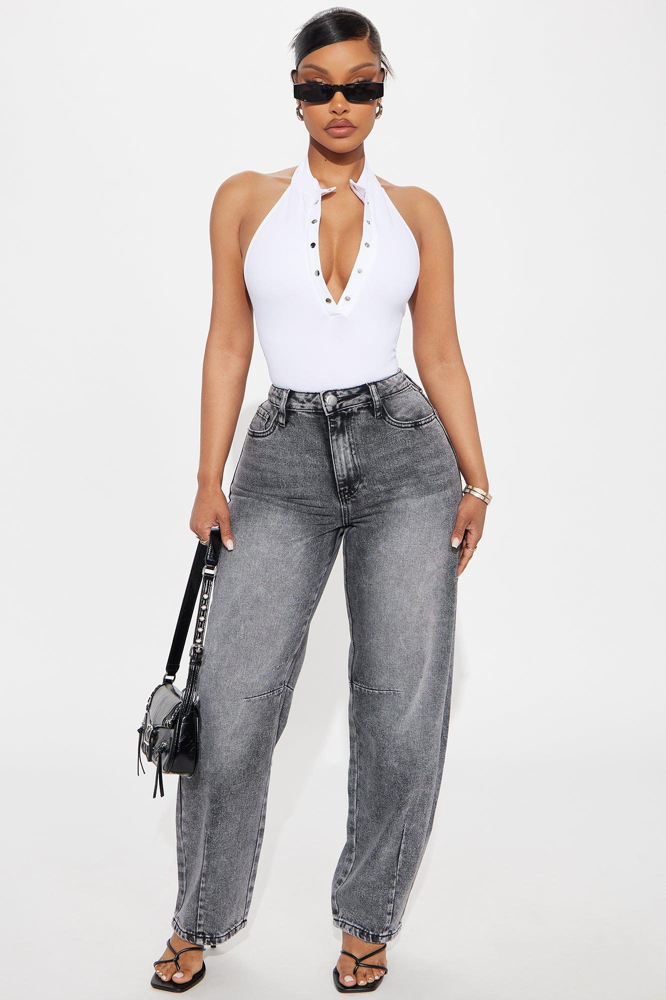 Like A Pro Mock Neck Halter Bodysuit - White Product Image