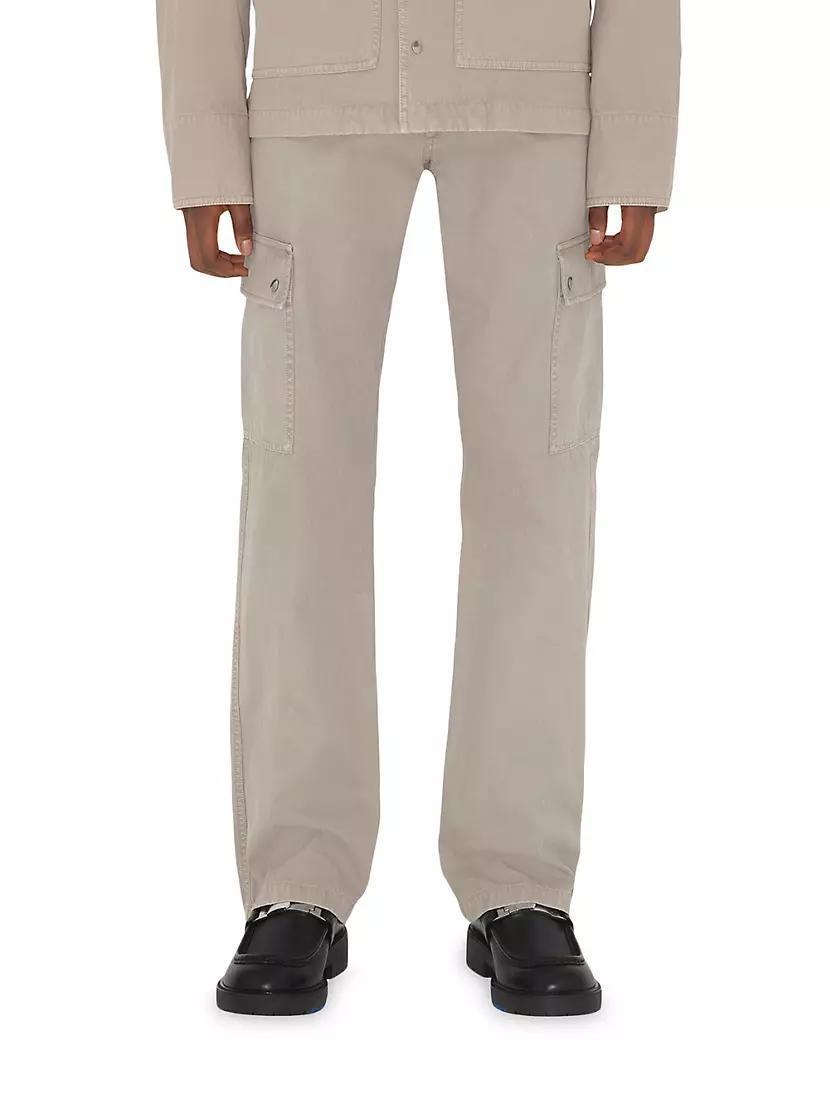 Cotton Mid-Rise Straight-Leg Cargo Pants Product Image