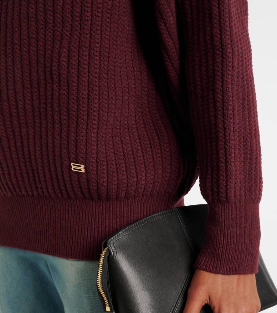 VICTORIA BECKHAM Shawl Neck Sweater In Red Product Image