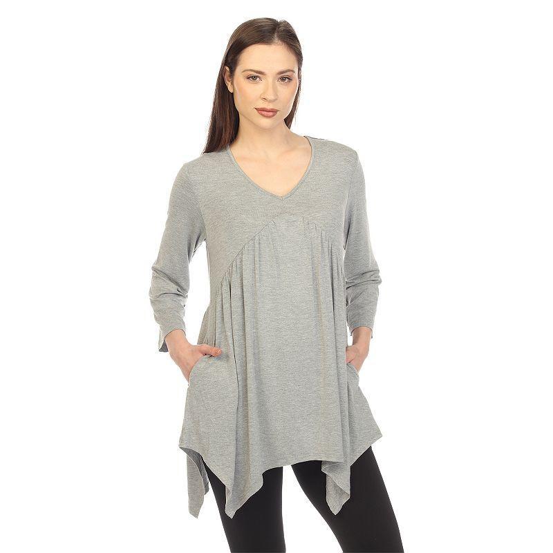 White Mark Womens Empire Waist Tunic Top Product Image