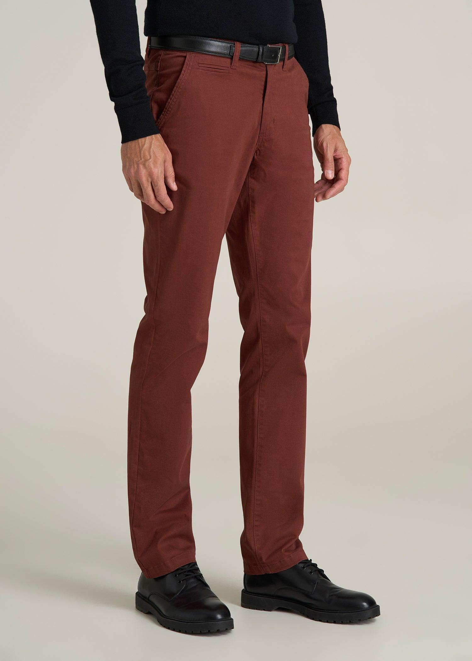 Carman TAPERED Chinos for Tall Men in Intense Rust Product Image