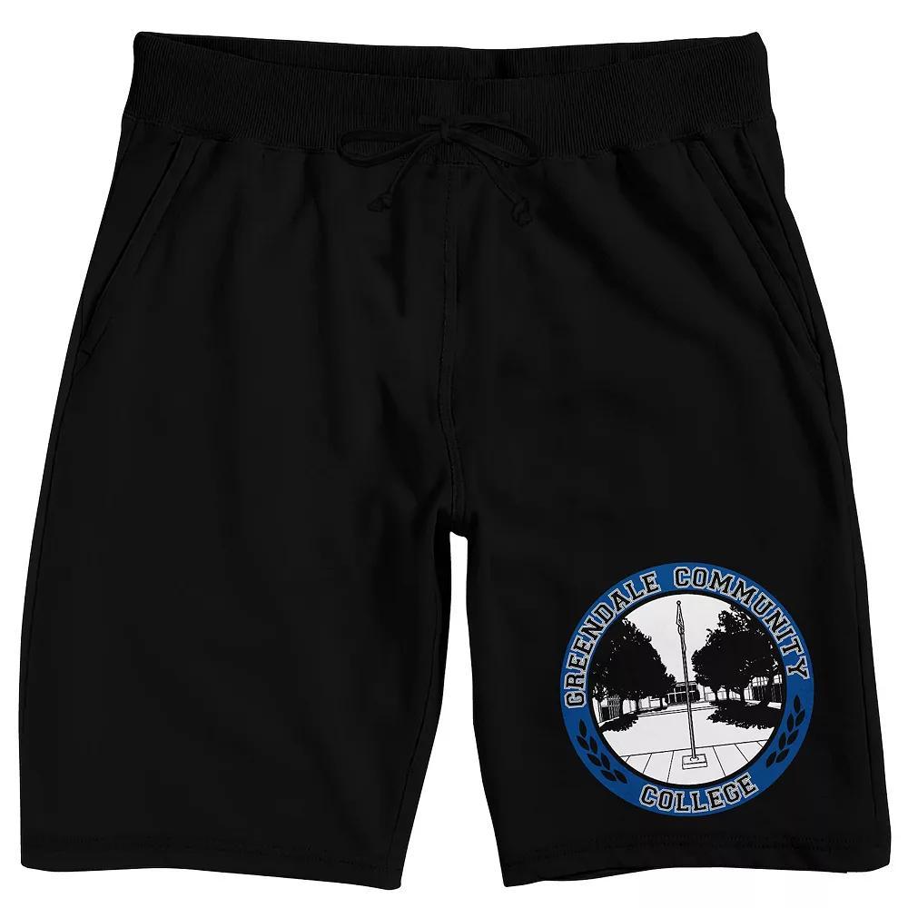 Men's Community Greendale College Pajama Shorts, Size: Small, Black Product Image