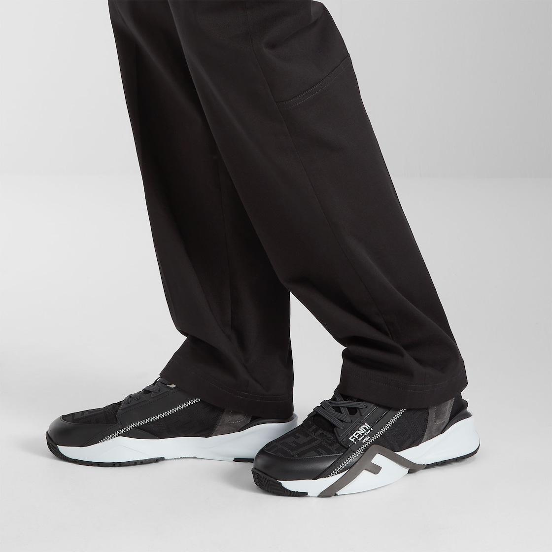 Fendi Flow SneakersBlack FF Jacquard running shoes Product Image