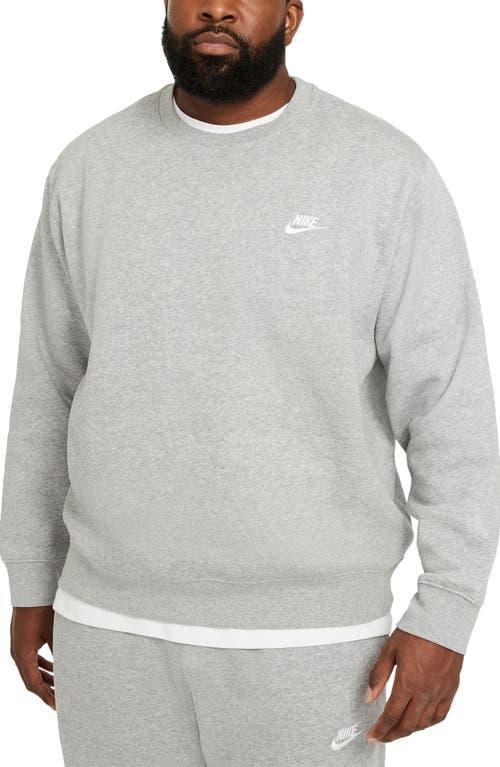 Nike Men's Club Crewneck Sweatshirt in Khaki/White at Nordstrom, Size Small Product Image