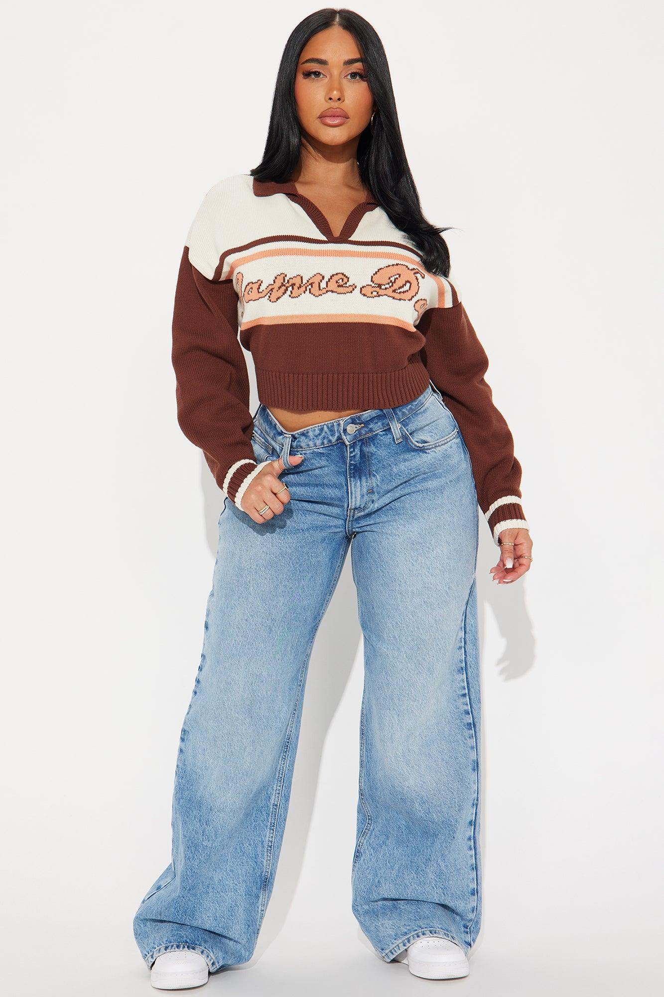 It's Game Day Sweater - Brown Product Image