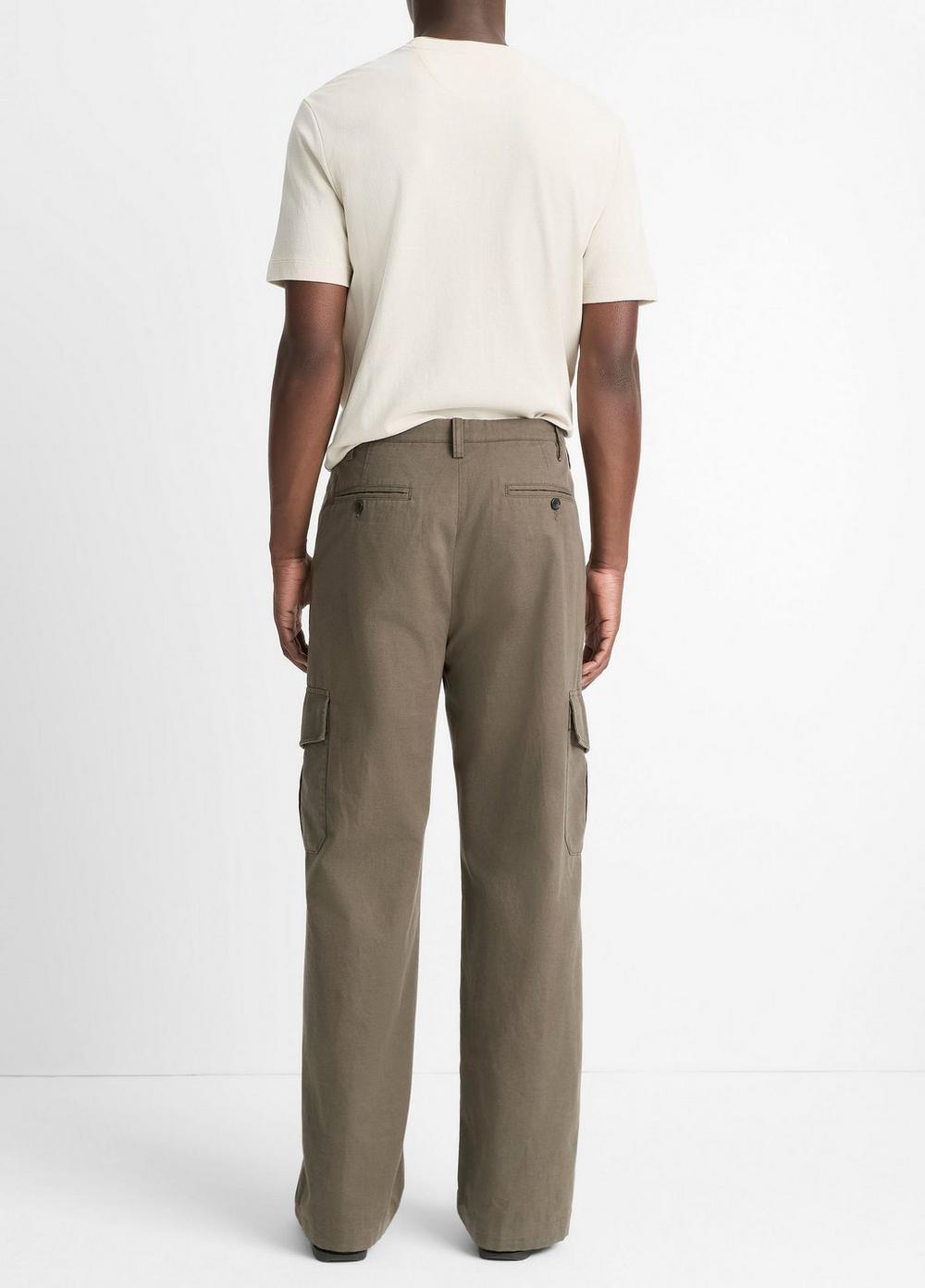 Mens Cotton-linen Cargo Pant, Mangrove, Size 32 Vince Product Image