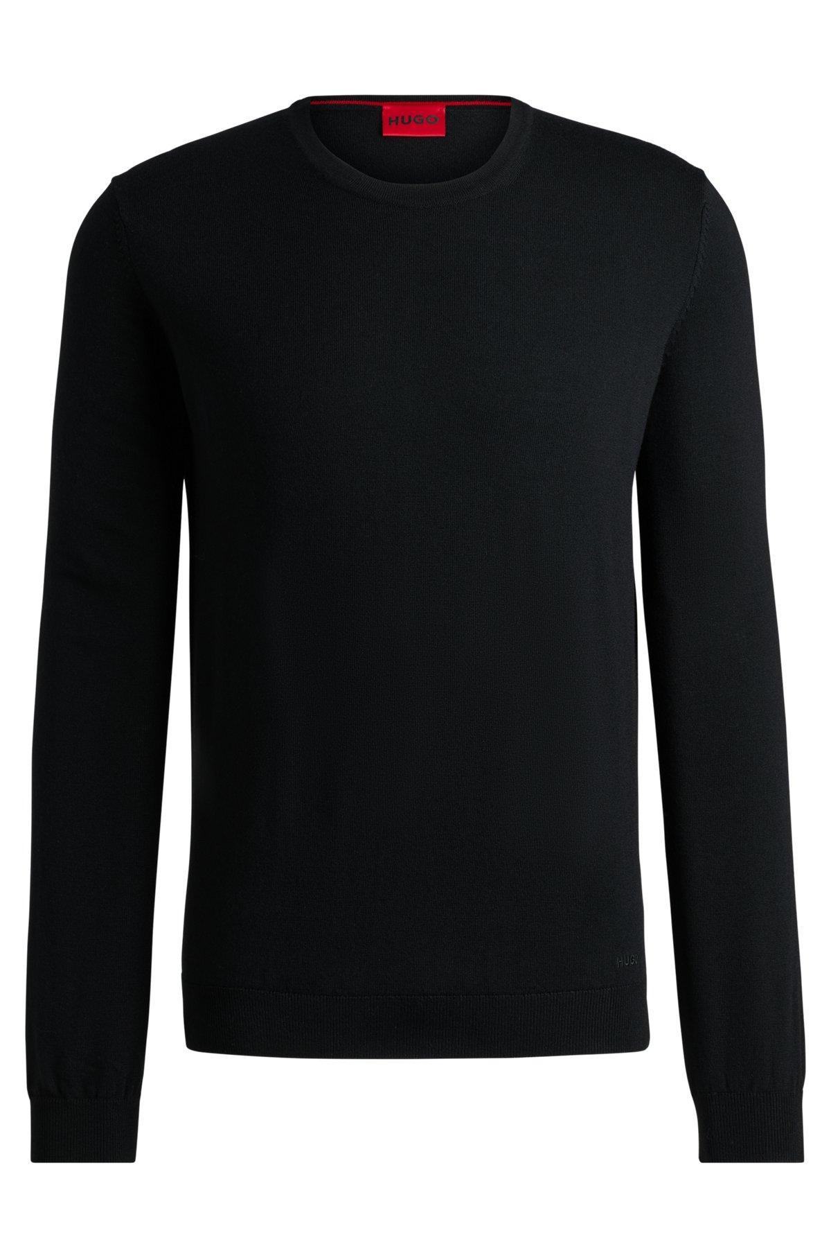 Virgin-wool sweater with embroidered logo Product Image