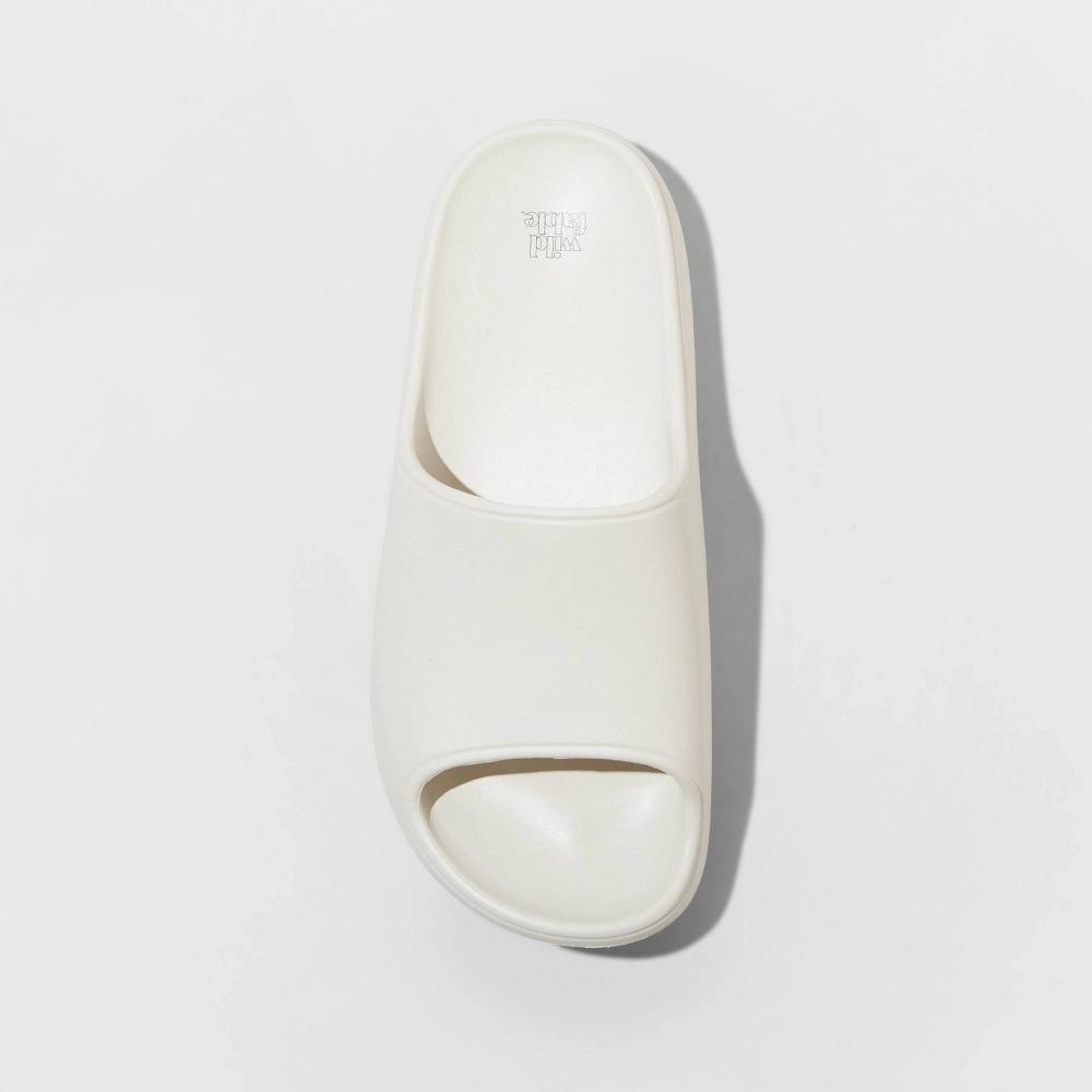 Womens Robbie Slide Sandals - Wild Fable Off-White 12 Product Image