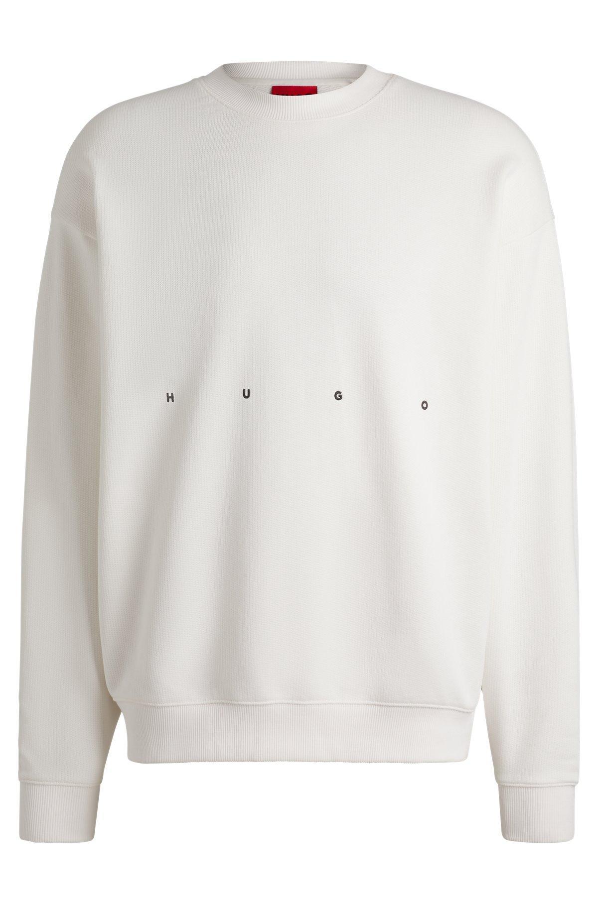 Cotton-terry sweatshirt with logo artwork Product Image