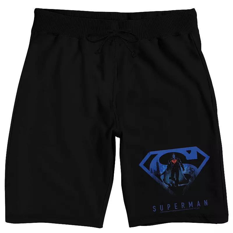 Men's Superman Classic Logo Sleep Shorts, Size: XXL, Black Product Image