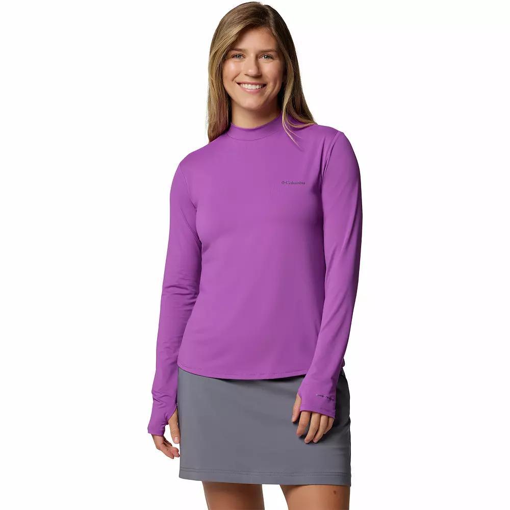 Women's Columbia Chill River UPF 50 Long Sleeve Mock Neck Shirt, Size: Small, Blue Product Image
