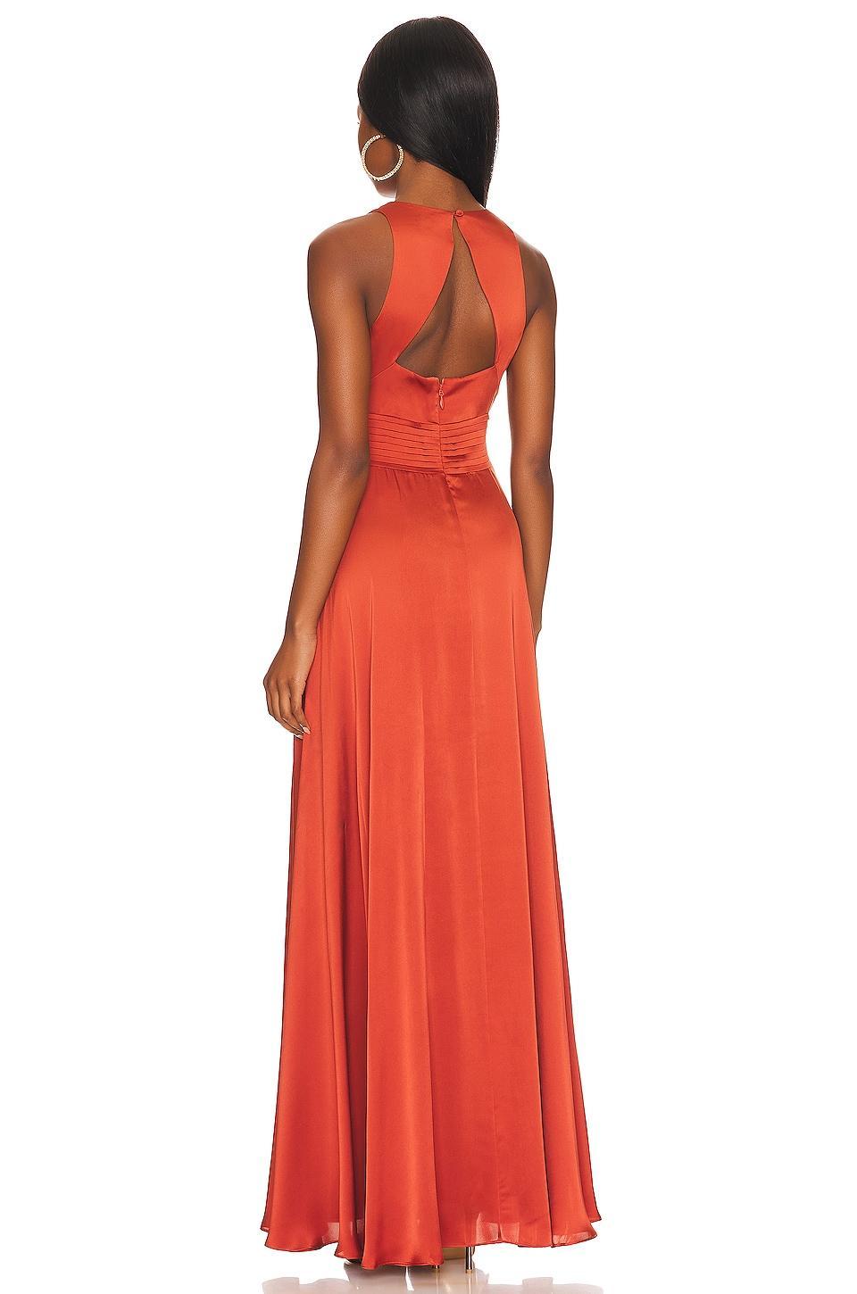 Silky Satin Evening Dress BCBGMAXAZRIA Product Image