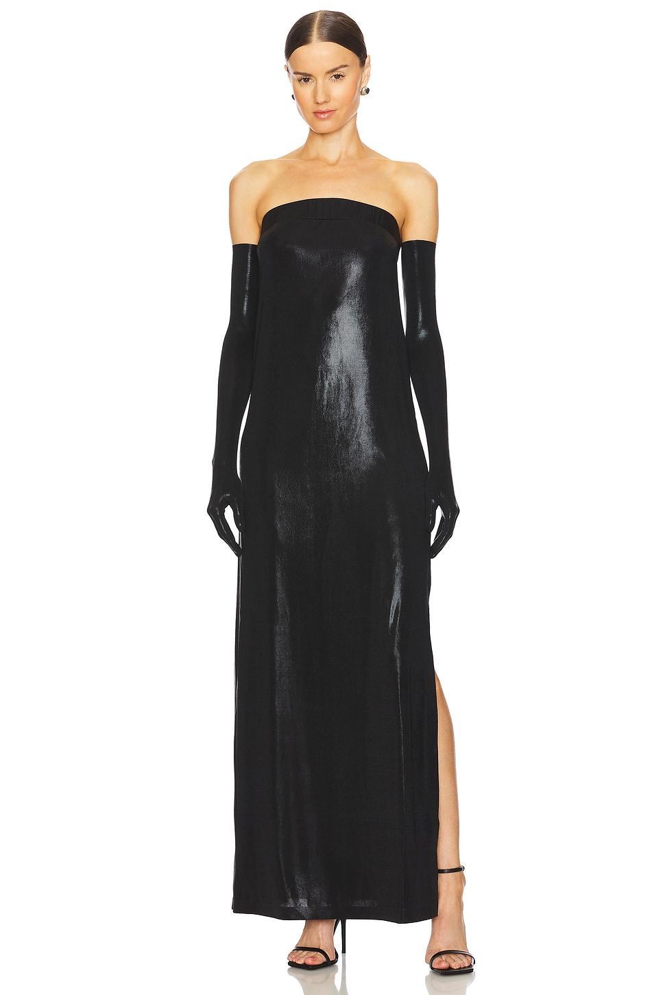 Strapless Tailored Side Slit Gown Norma Kamali Product Image