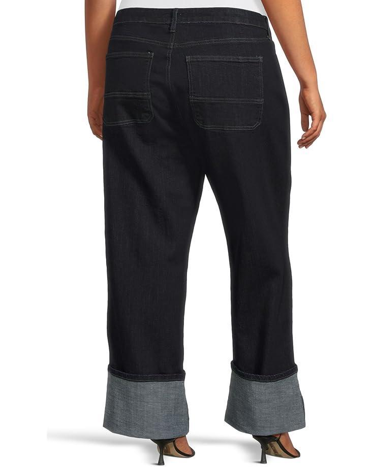 Plus Size Jean High Rise Wide Leg Clean Hem Product Image