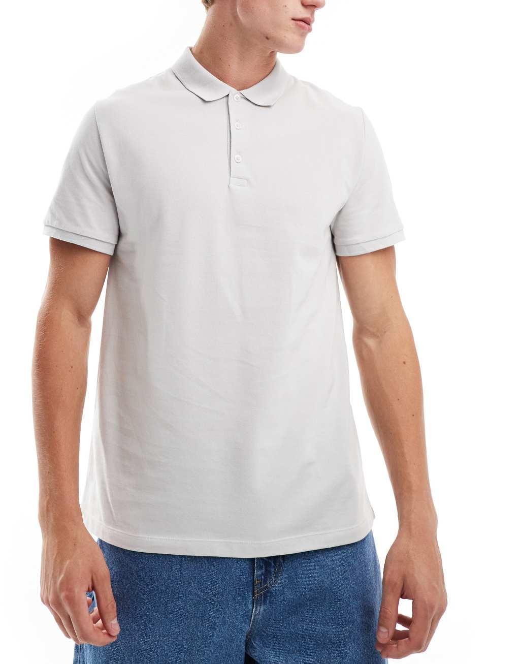 ASOS DESIGN 3 pack pique polos in multiple colors Product Image