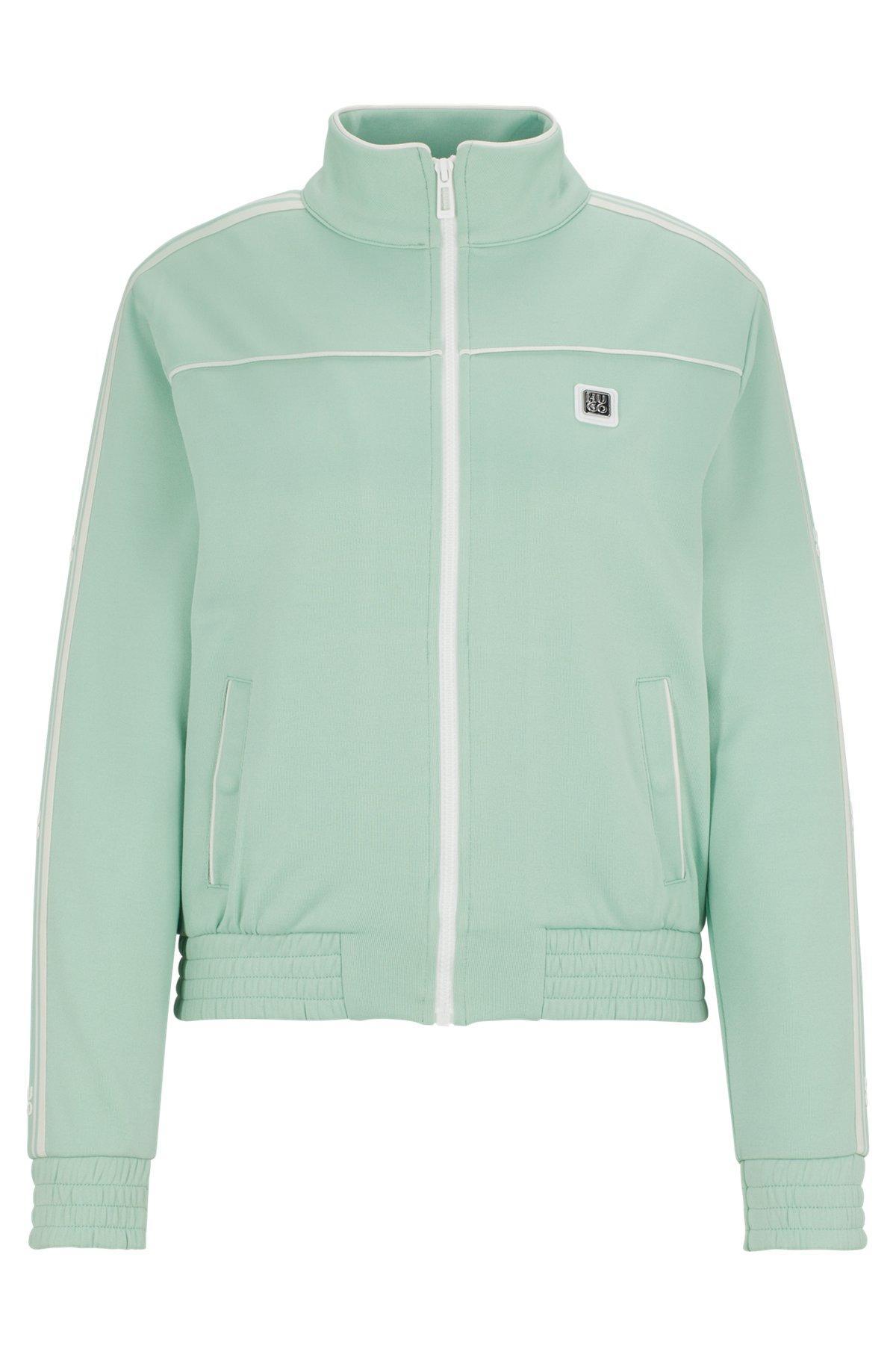 Loose-fit jersey jacket with stacked logo Product Image