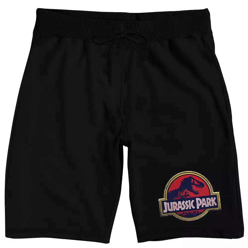 Men's Jurassic Park Logo Sleep Shorts, Size: Small, Black Product Image