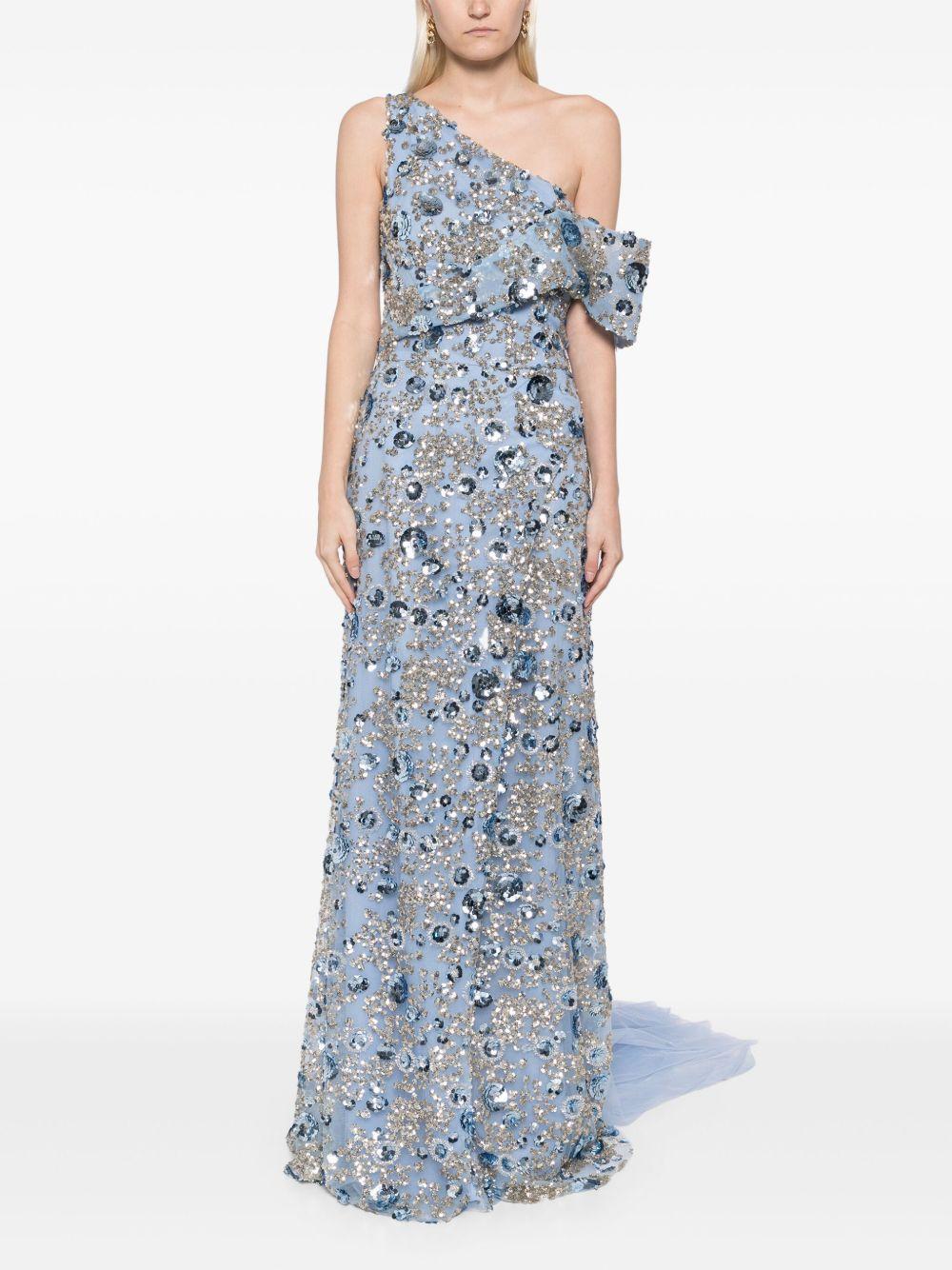 off-shoulder and one shoulder strap dress Product Image