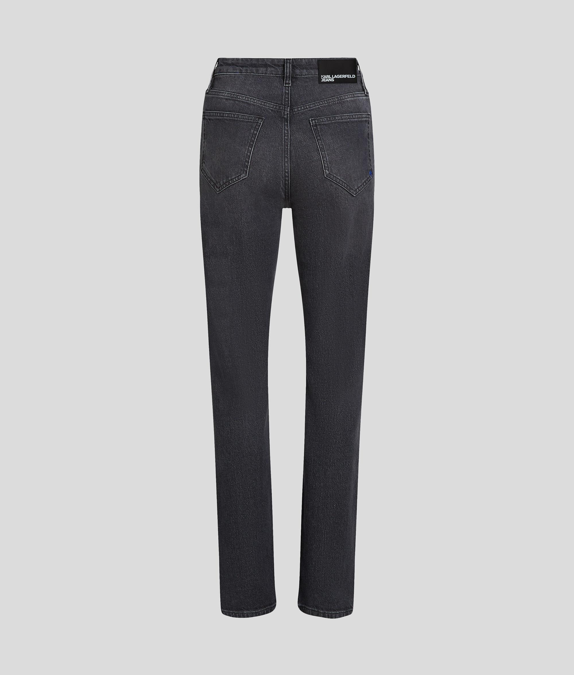 HIGH RISE SPLIT-HEM STRAIGHT JEANS Product Image