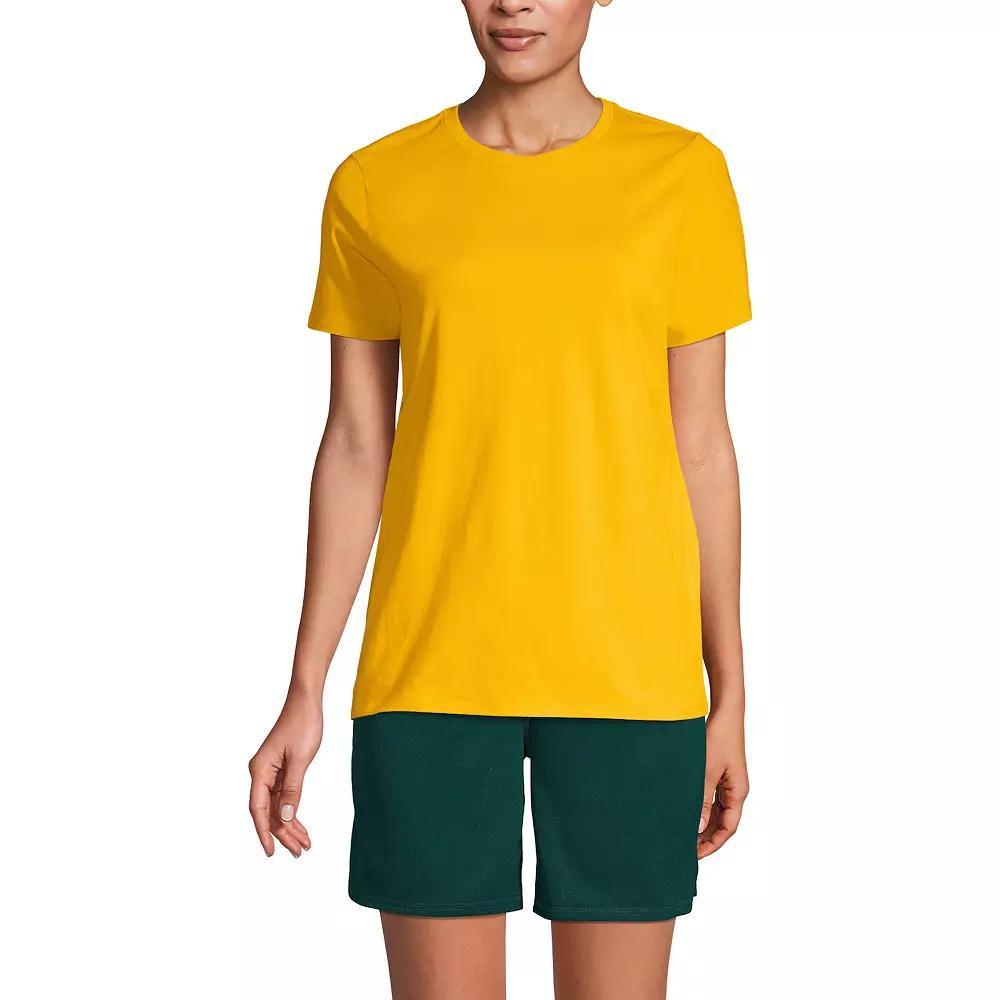 Women's Lands' End Short Sleeve Essential Tee, Size: Medium, Ice Pink Product Image