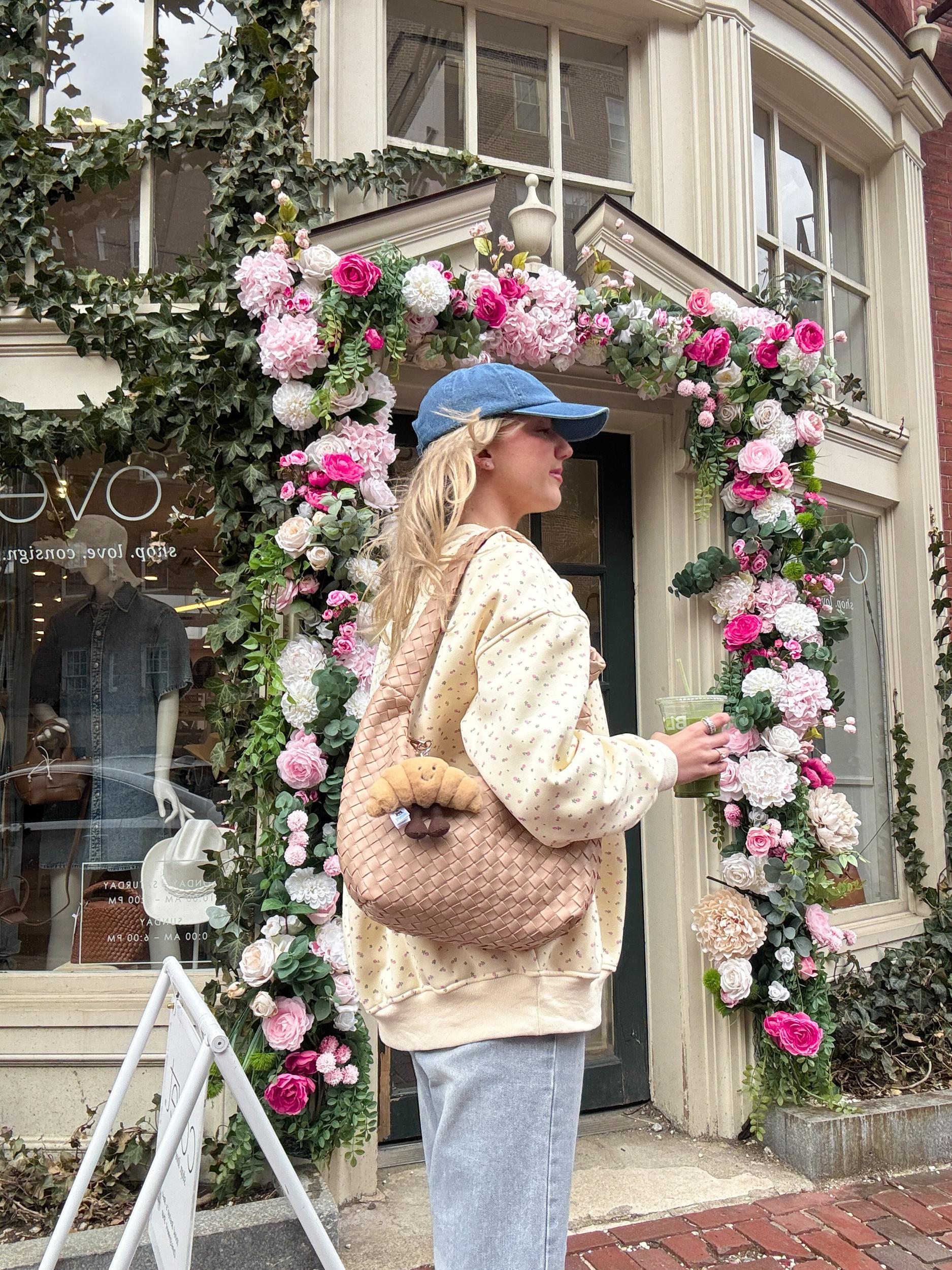 Blank Toasted Cream Roses Sweatshirt Product Image