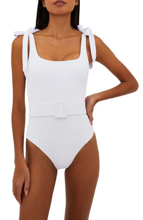 Beach Riot Sydney Belted One Piece White XS Product Image