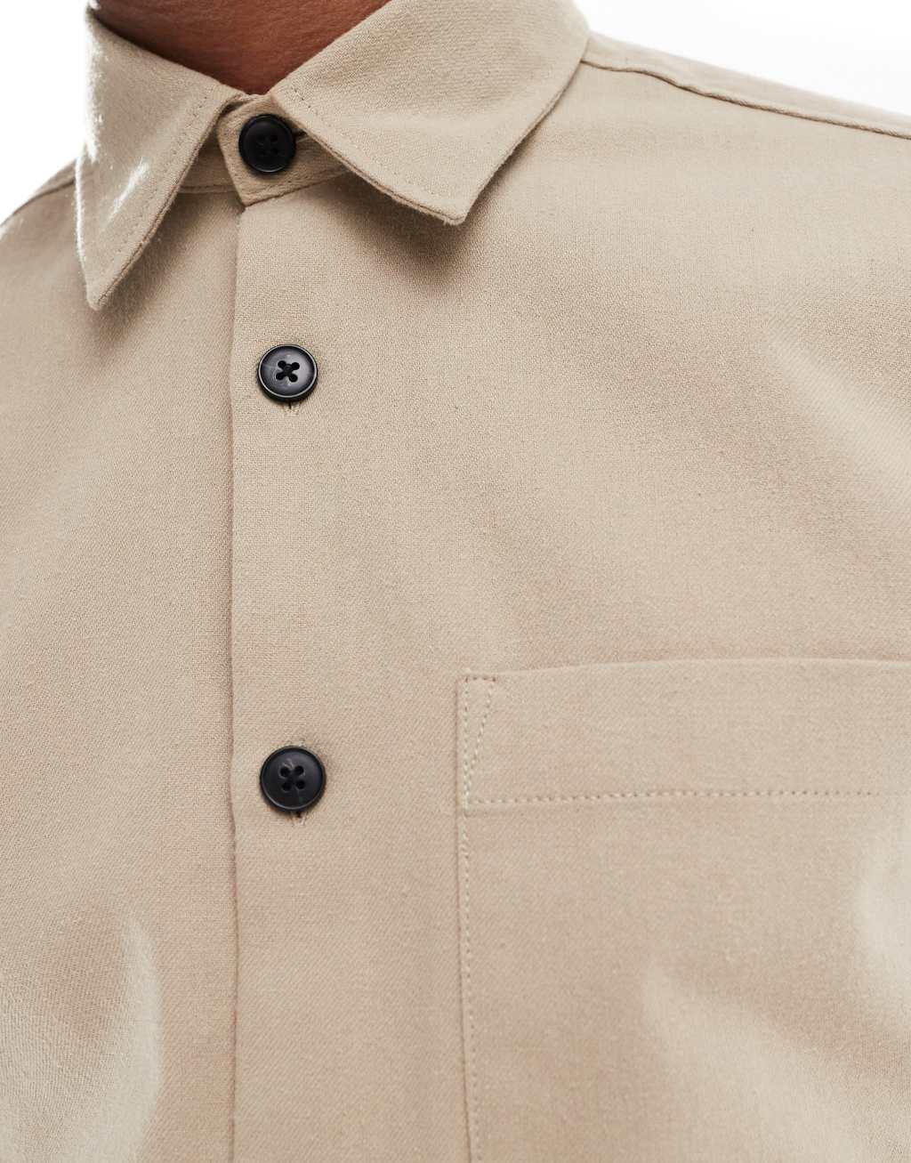 JJ Rebel heavy overshirt in beige Product Image