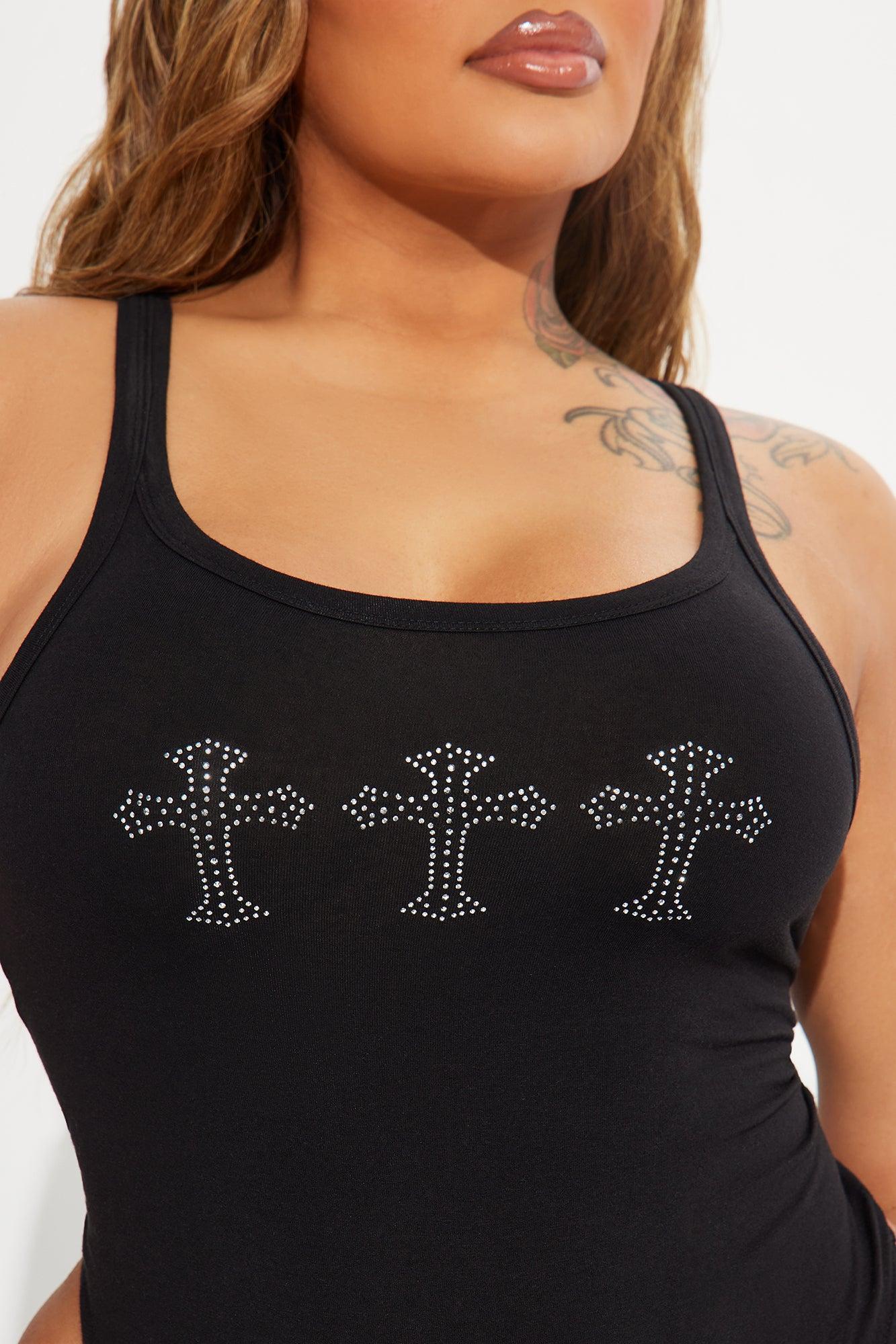 Crossed Your Mind Bodysuit - Black Product Image