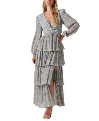 Womens Sibylla Tiered Chiffon Dress Product Image