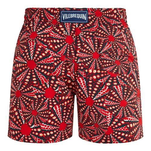 Vilebrequin Men's Oursinades Stretch Swim Trunks in Coquelicot at Nordstrom, Size Xx-Large Product Image