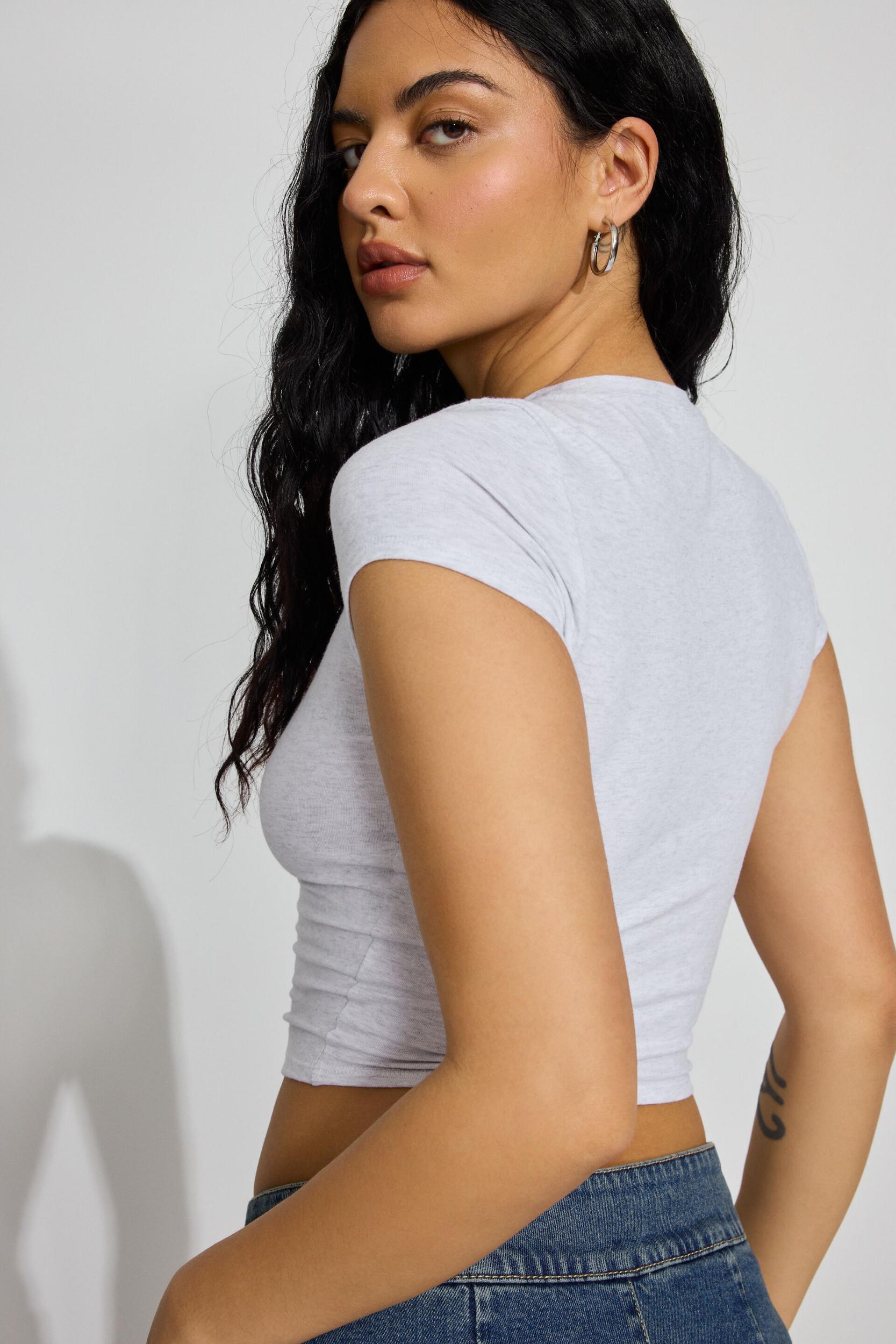 Lined Curve Button Earrings Product Image
