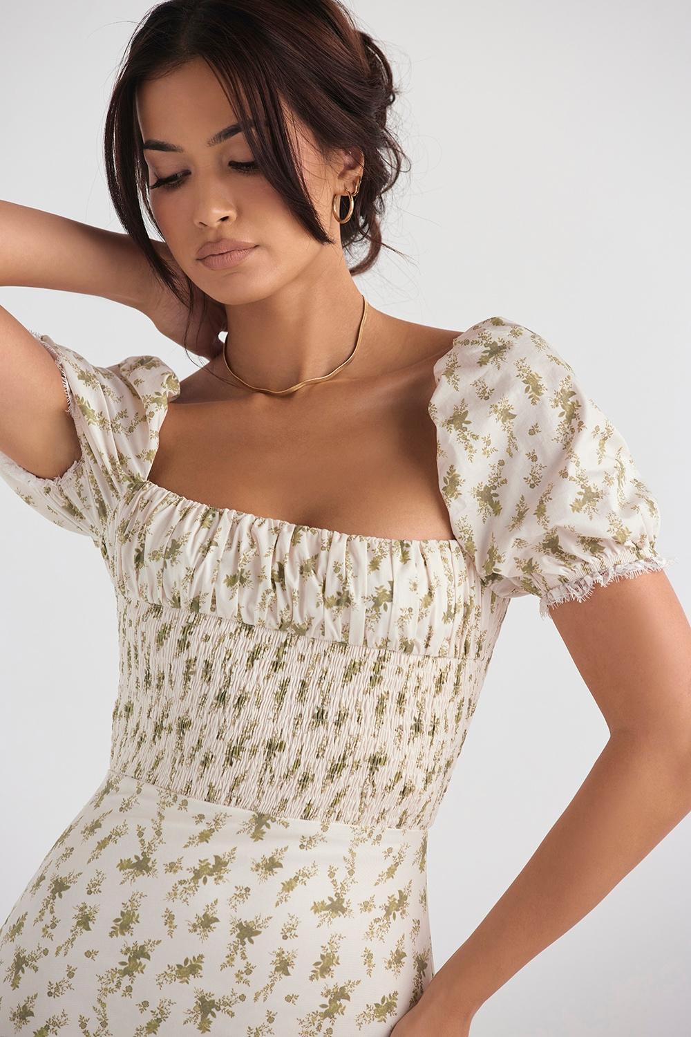 Bellucci Garden Print Shirred Sundress Product Image