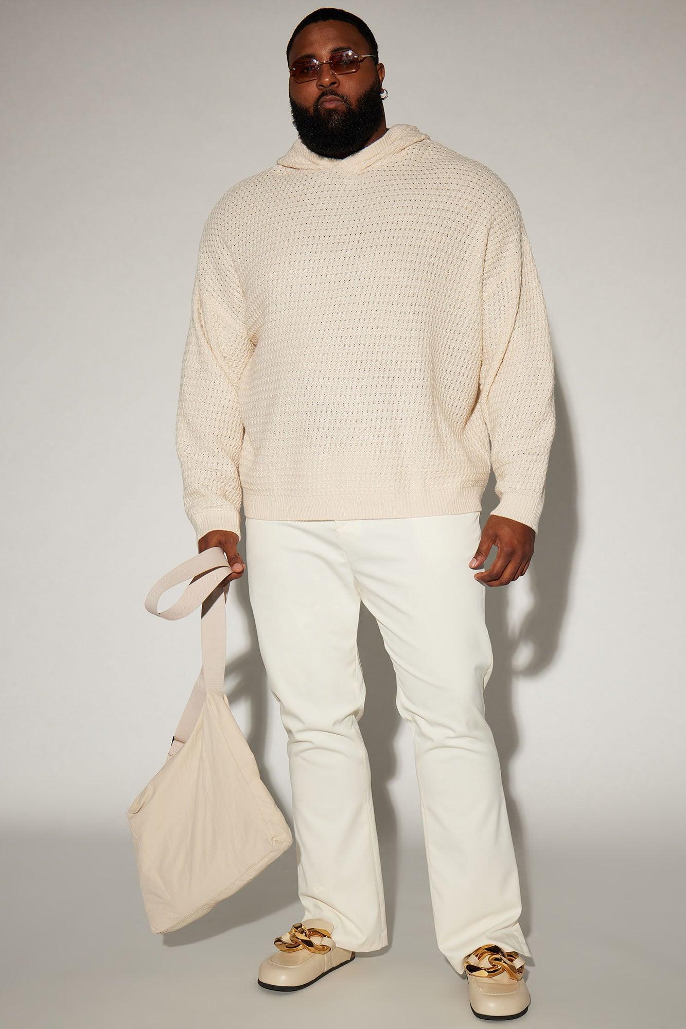 Icy Cold Cableknit Hooded Sweater - Cream Product Image