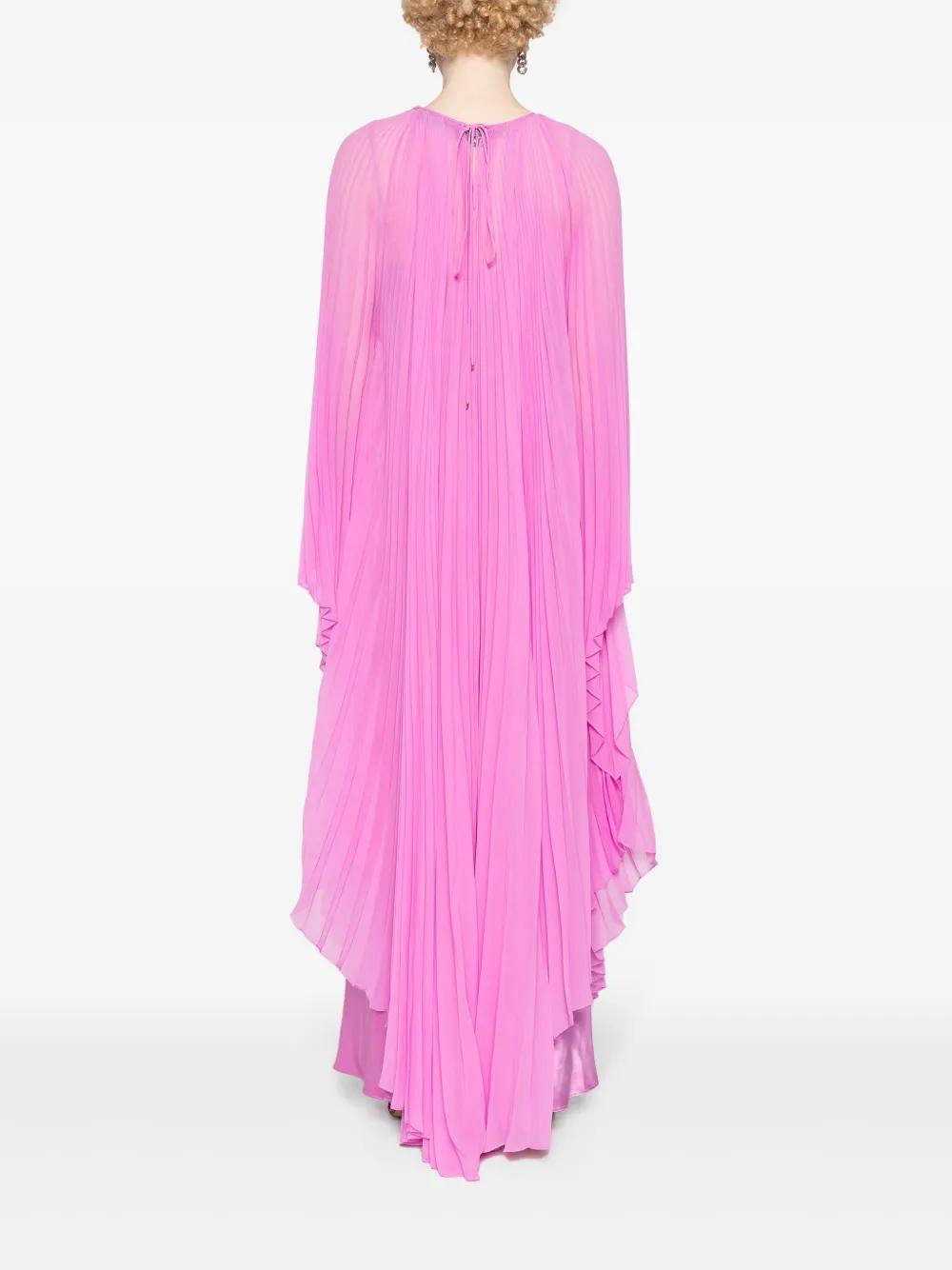pleated chiffon maxi dress Product Image