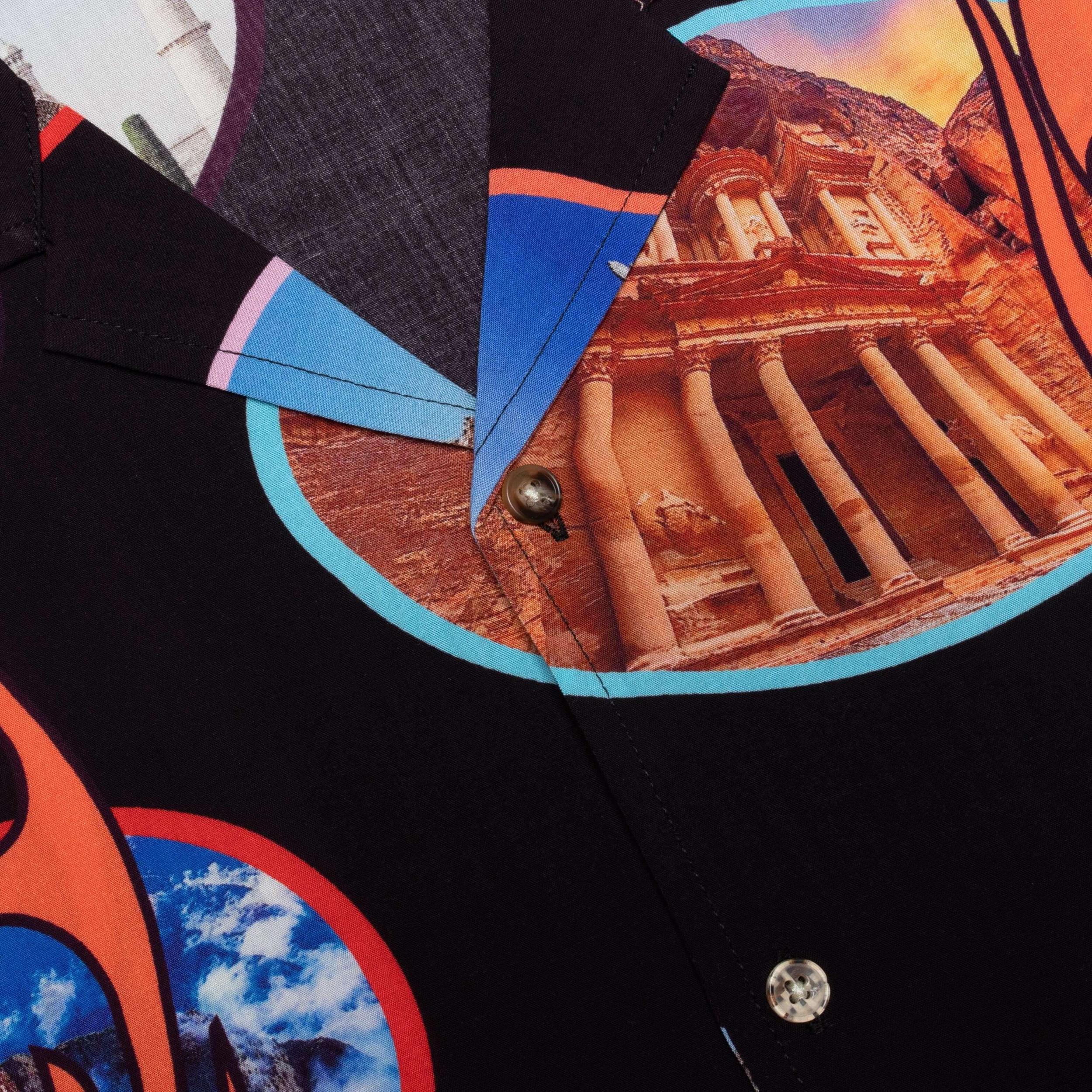 7 Wonder Camp Shirt - Black Male Product Image