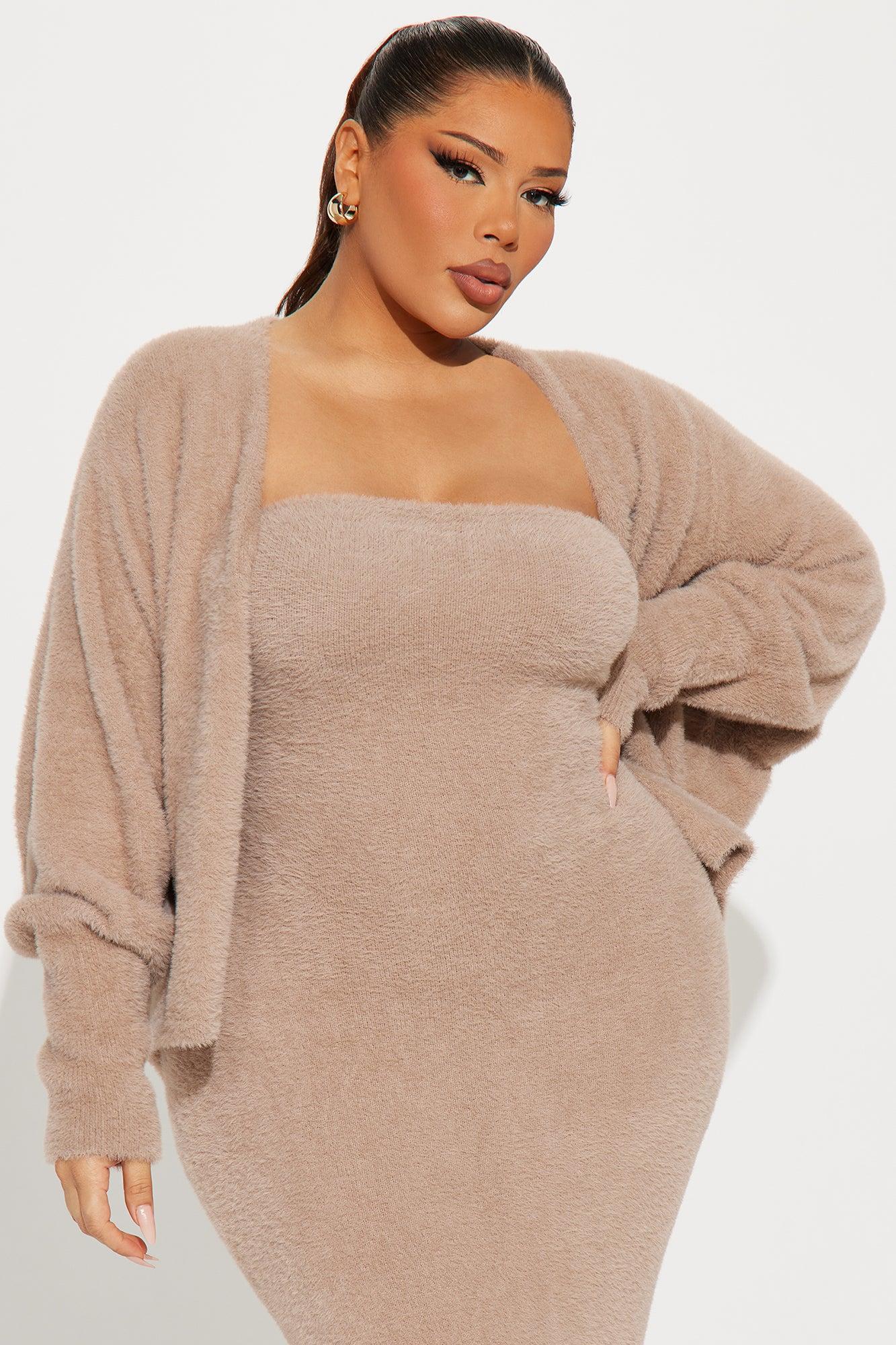 Staying Cozy Maxi Dress Set - Mocha Product Image