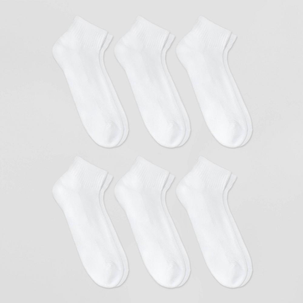 Men's Odor Resistant Quarter Socks 6pk - Goodfellow & Co™ 6-12: Arch Support, Reinforced Heel & Toe Product Image