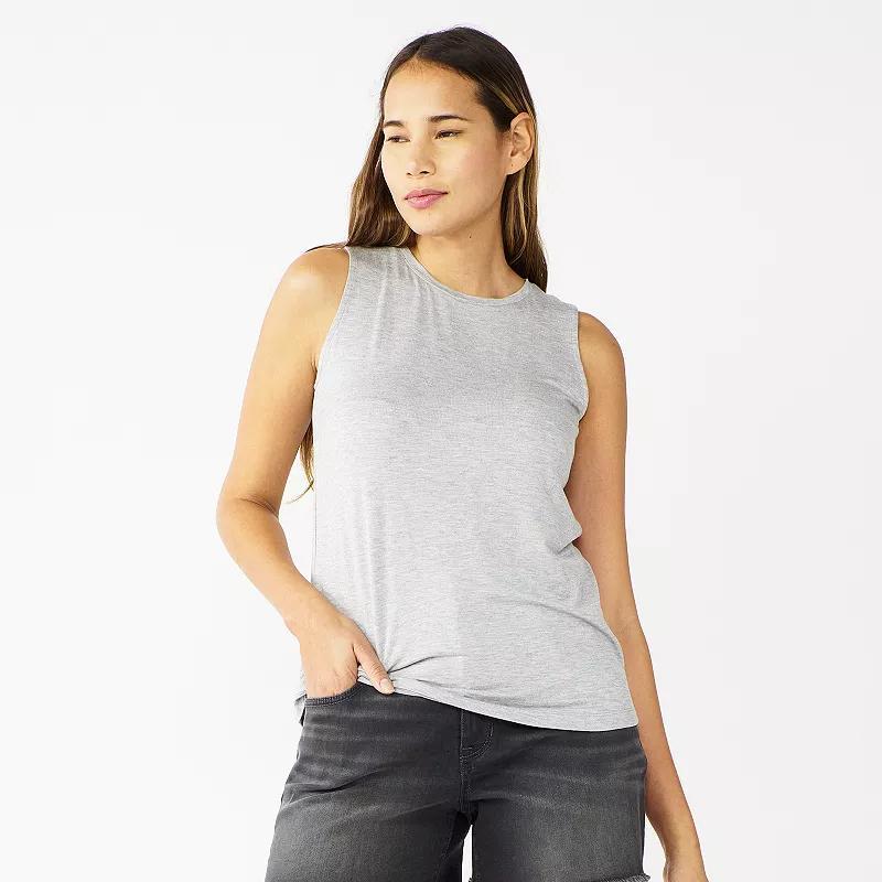 Nine West Essential Easy High-Neck Tank Top, Women's, Size: XXL, Gray Fox Grey Product Image
