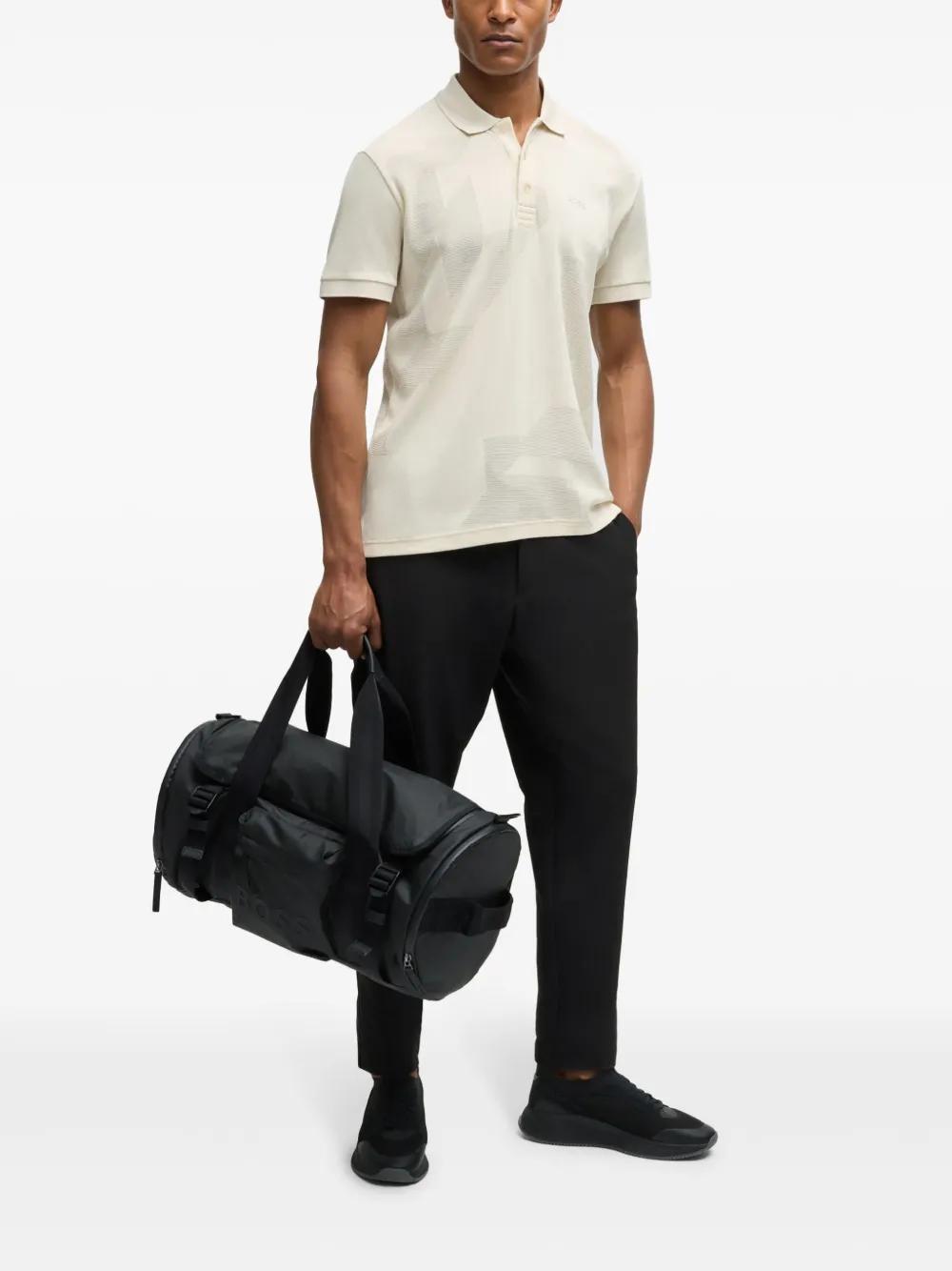 HUGO BOSS Relaxed-fit Polo Shirt In Cotton Jacquard With Logo In White Product Image