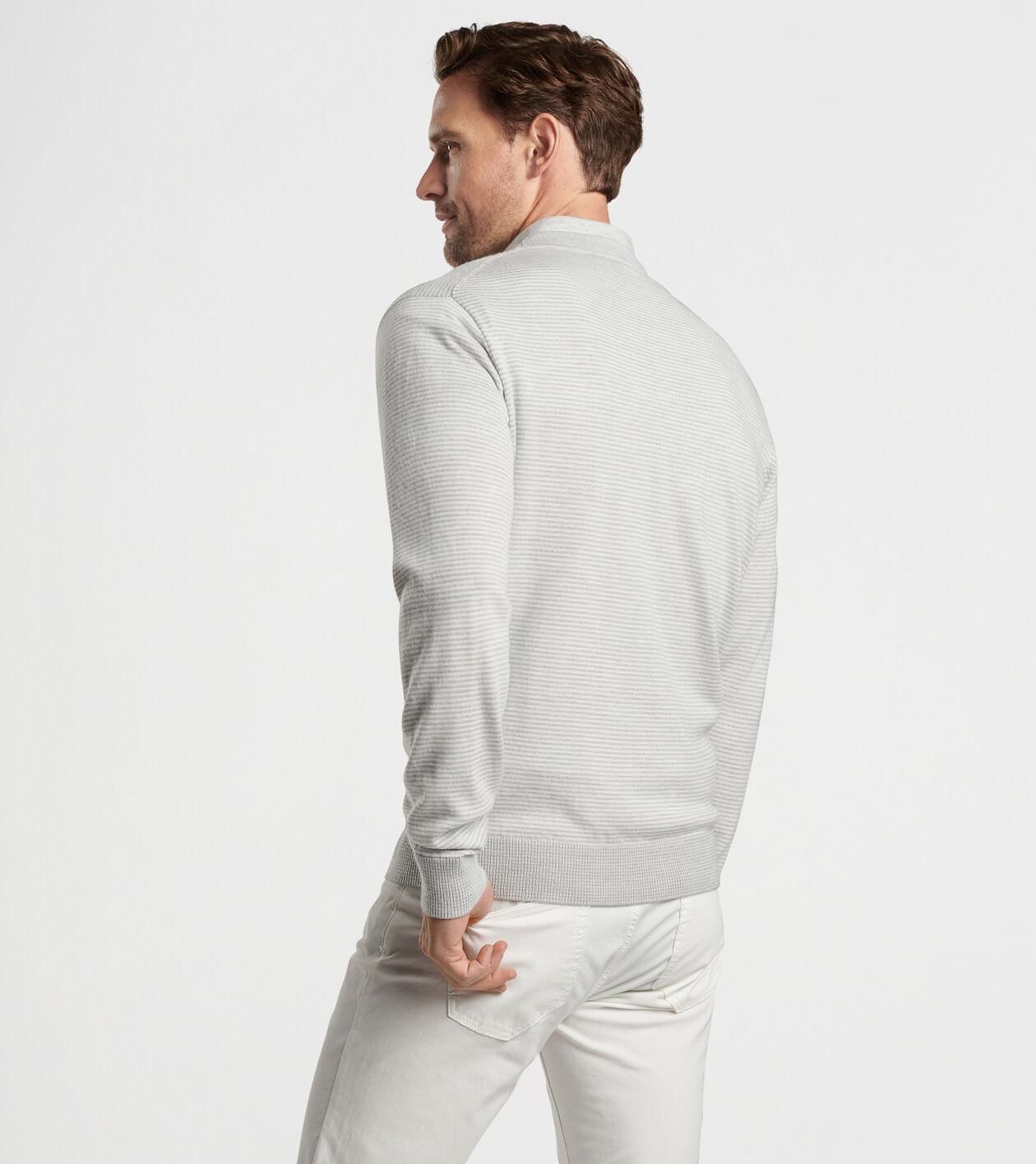 Cane Striped Wool Cardigan Sweater Product Image
