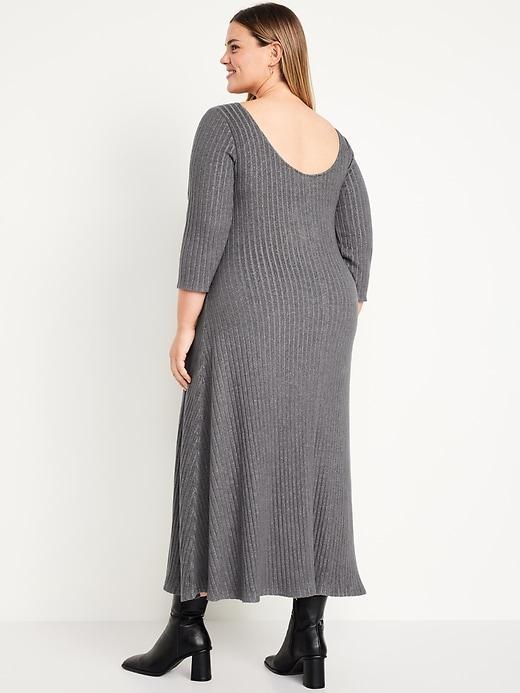 Fit &amp; Flare Ribbed Maxi Dress Product Image