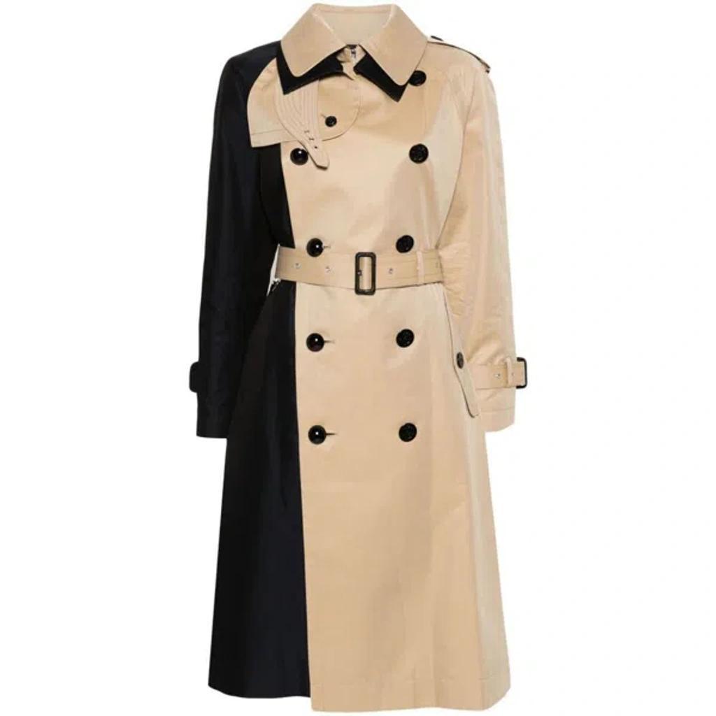 SACAI 'color Block Gabardine Trench In Multicolor Product Image
