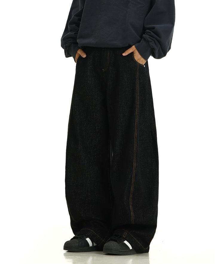 RT No. 11965 BLACK SCIMITAR DENIM JEANS Product Image