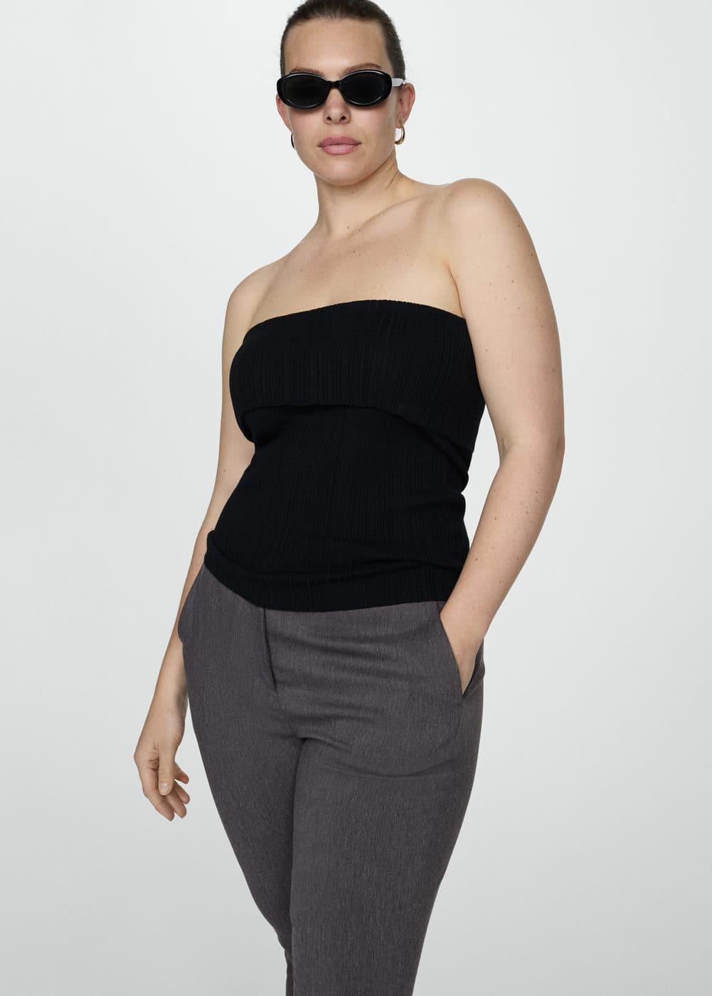 Mango Womens Crop Skinny Pants Product Image