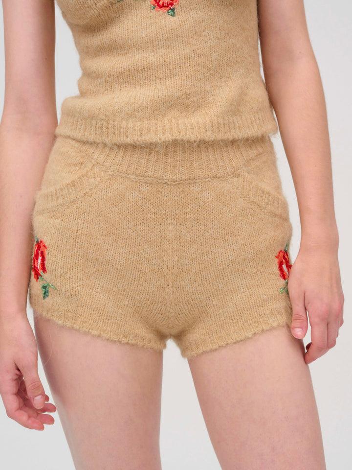 Grans Beaded Knit Short — Neutral Product Image