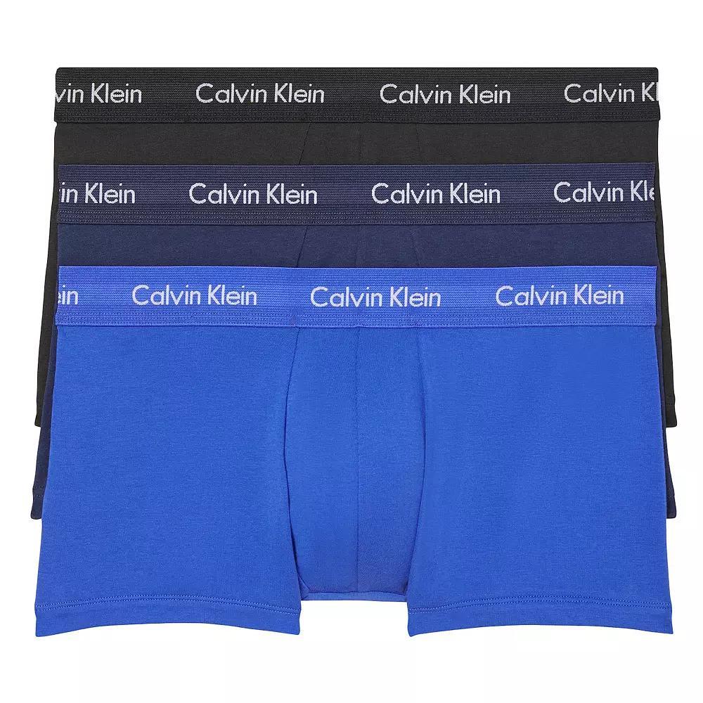 Calvin Klein Cotton Stretch Moisture Wicking Low Rise Trunks, Pack of 3 Product Image