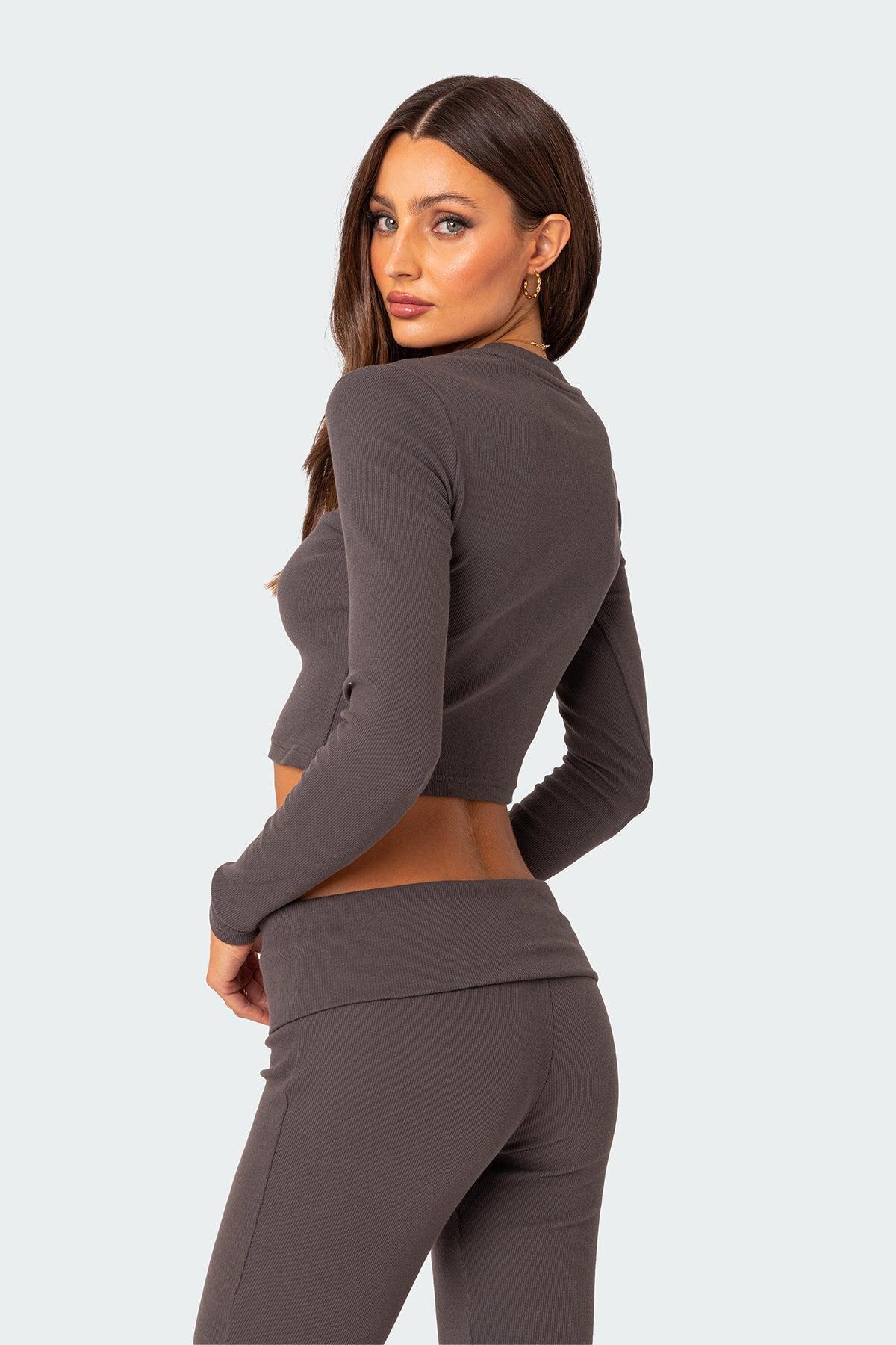 Coffee Break Ribbed Top Product Image