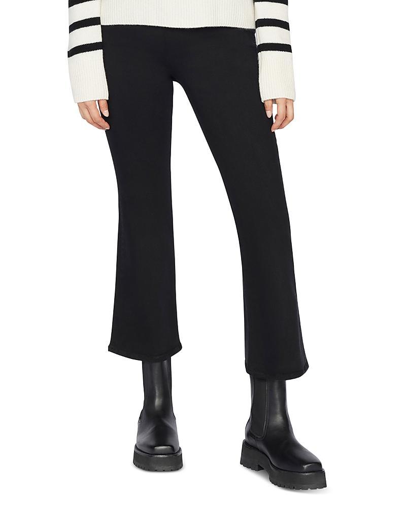 Frame The Jetset High Rise Crop Bootcut Jeans in Sheen Noir Product Image