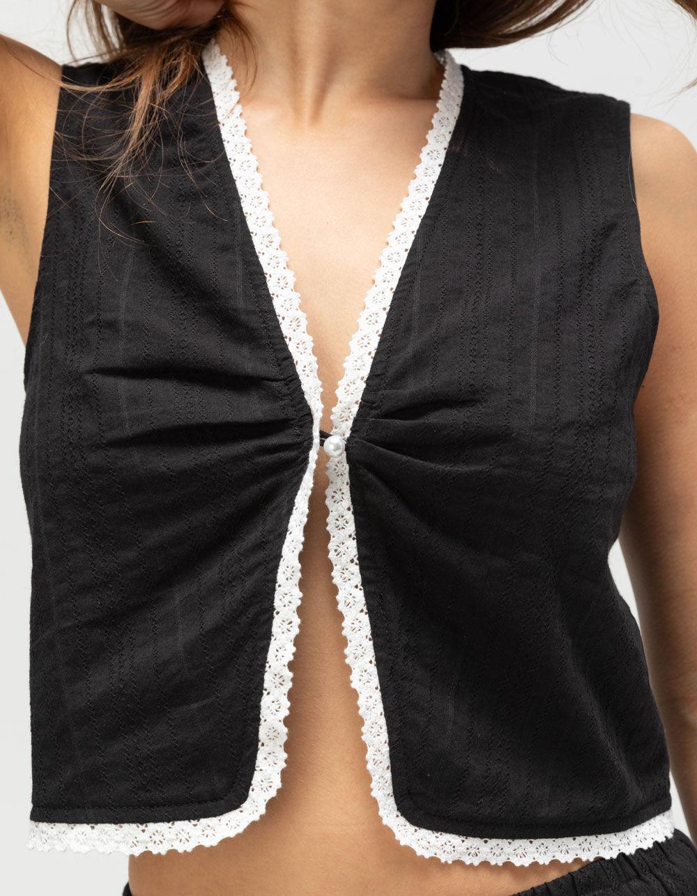RHYTHM Pearl Womens Vest - BLACK Product Image