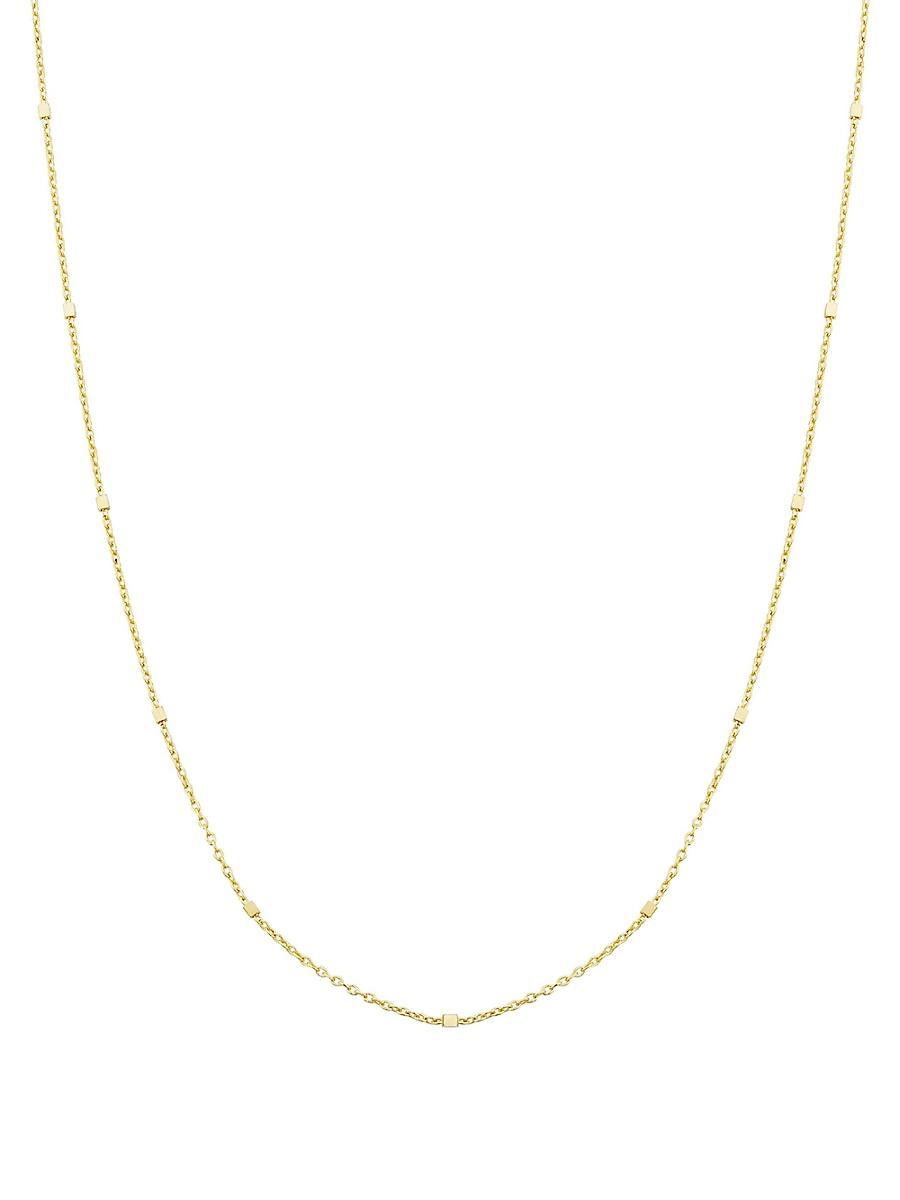 Womens 14K Yellow Solid Gold Grace Chain Necklace Product Image